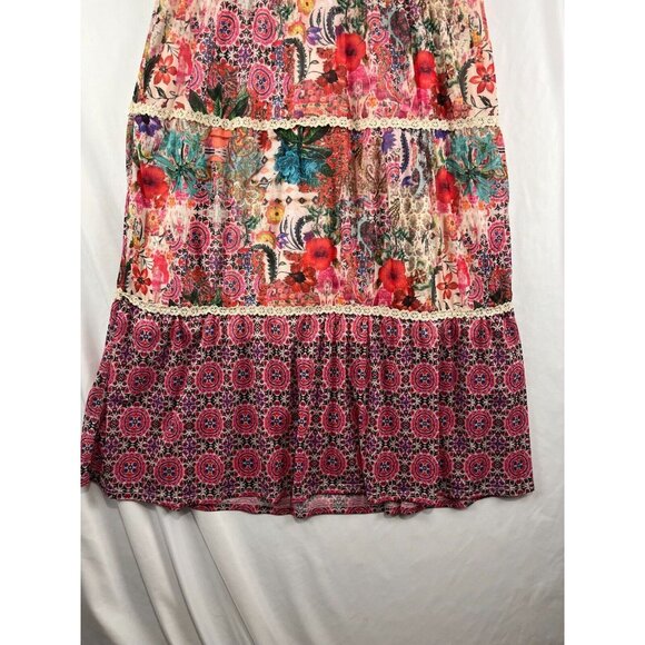 Zoe Michael Phillips Multi-Coloured Floral Tiered Cottagecore Maxi Dress - Picture 9 of 14